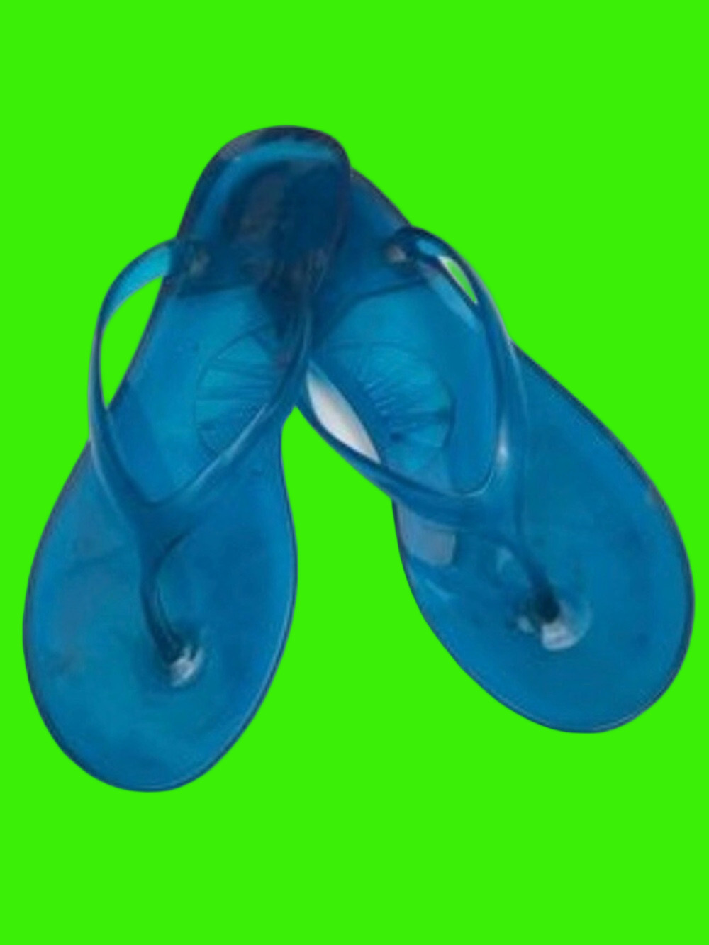 ☀️ Amanda Blu Blue Jelly Flip Flop Sandals